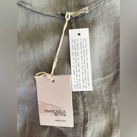 Francesca Bettini Fango Cowl neck midi dress gray. Made in Italy NWT - Picture 7 of 7